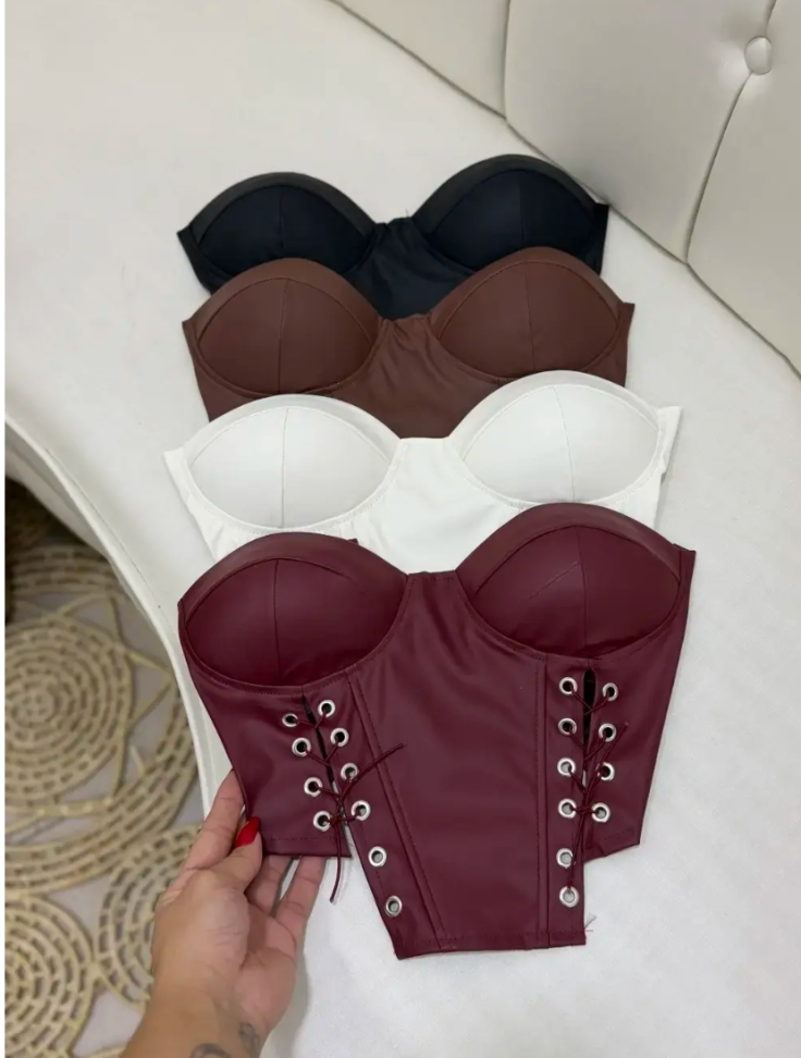 Corset couro 659