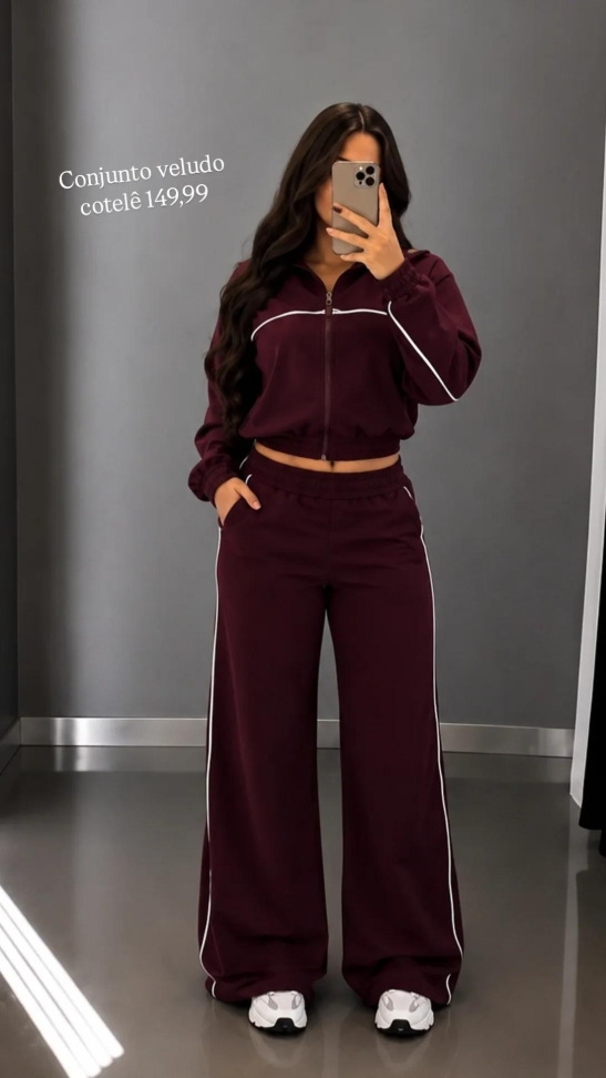 Conjunto veludo cotele 516