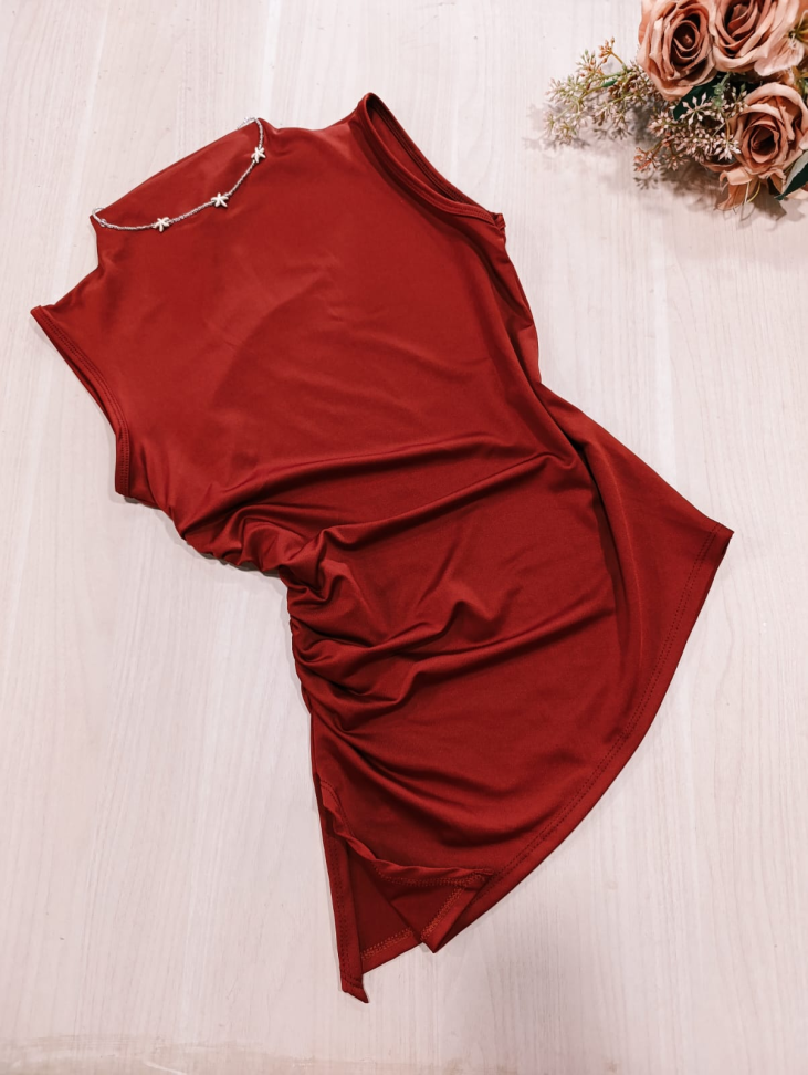 blusa assimetrica gola alta 255 - #3