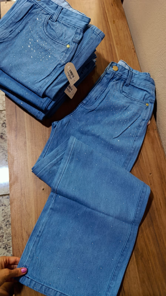 Calça wid leg strass 423
