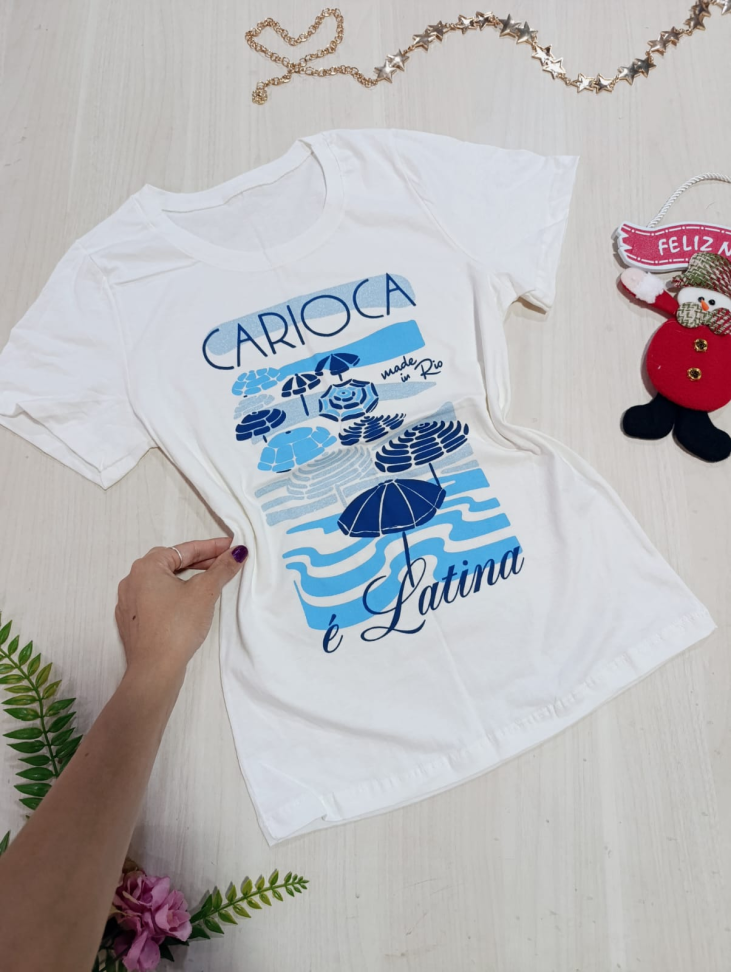 Blusa t-shirt estampa na frente - #1