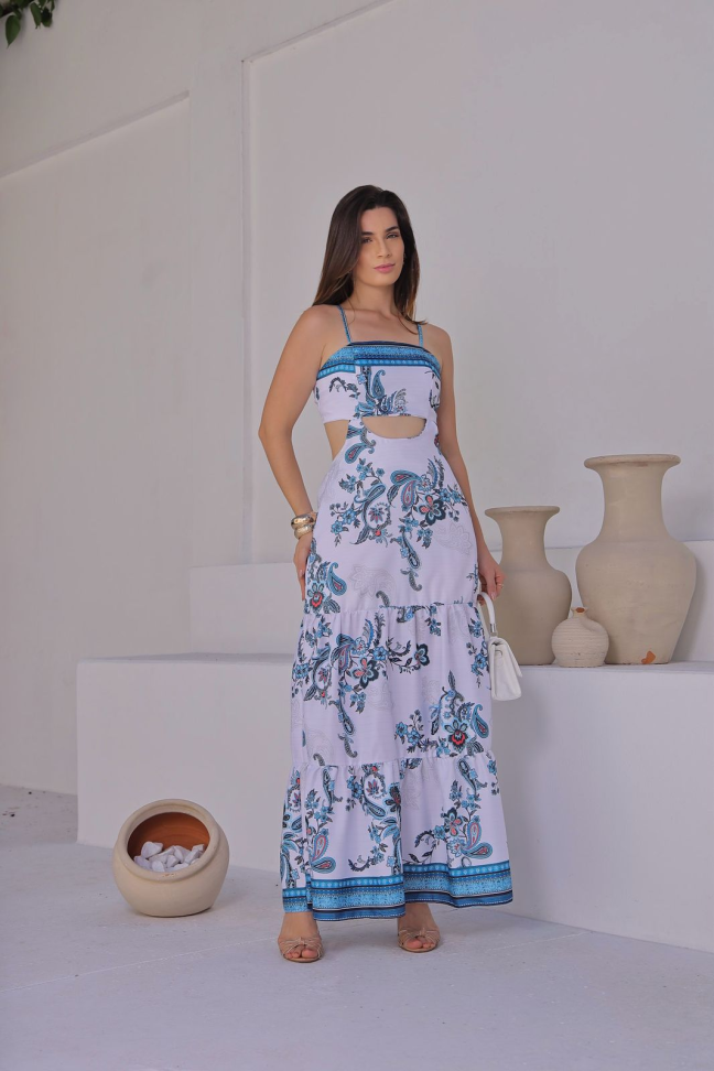 Vestido longo crepinho 14987 - #3