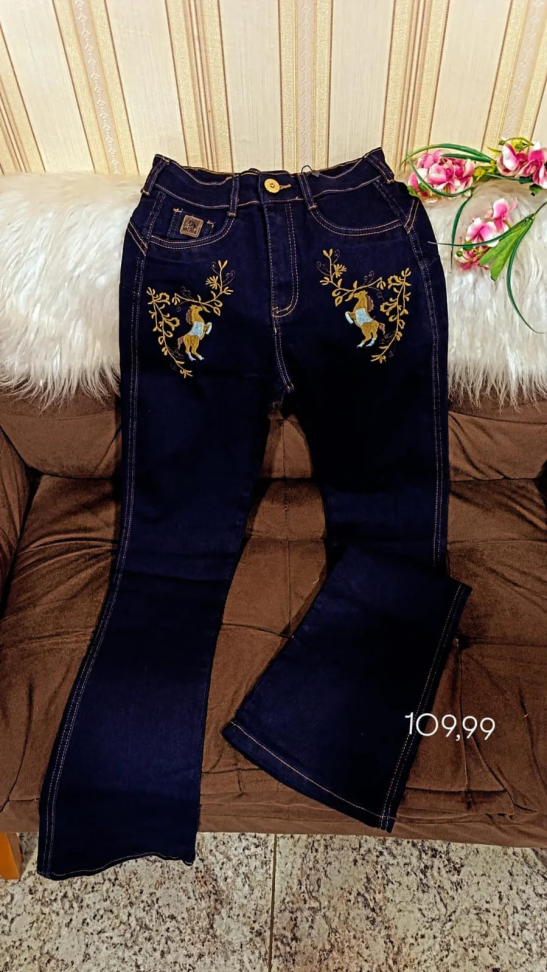 Calça country bordada cavalo 359