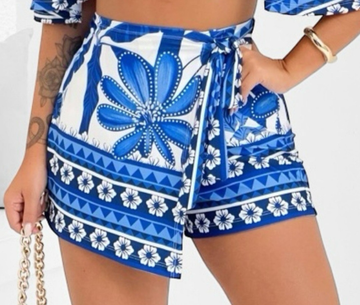 Short saia estampado 933