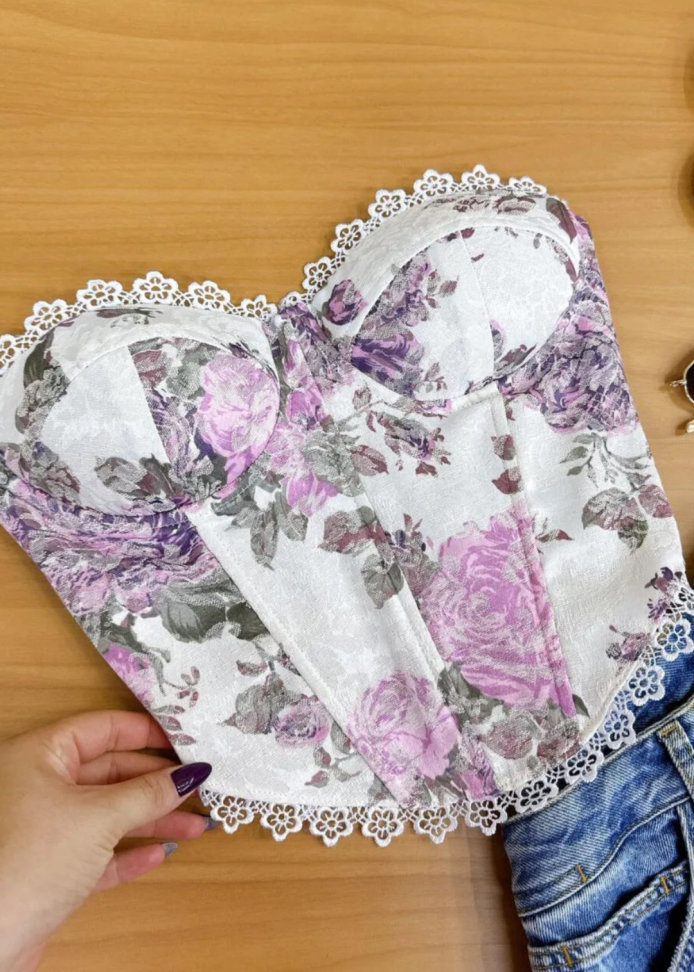Corset texturizado estampado 962 - #4