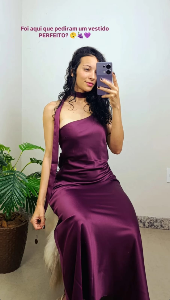 Vestido logo cetim 979