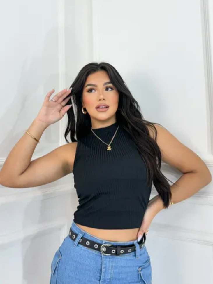 Cropped gola alta 900