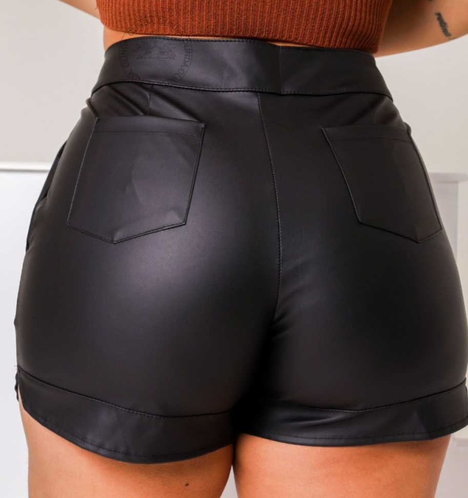 Short couro botão 591 - #3
