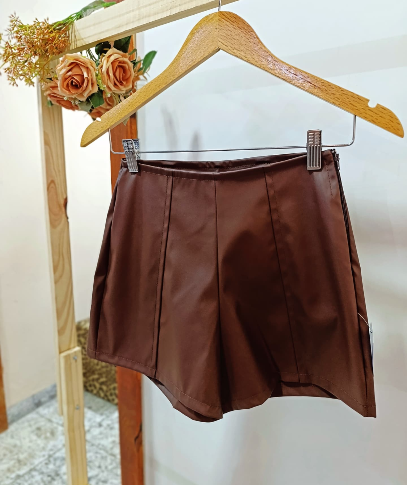Short de couro preto 14414 - #3