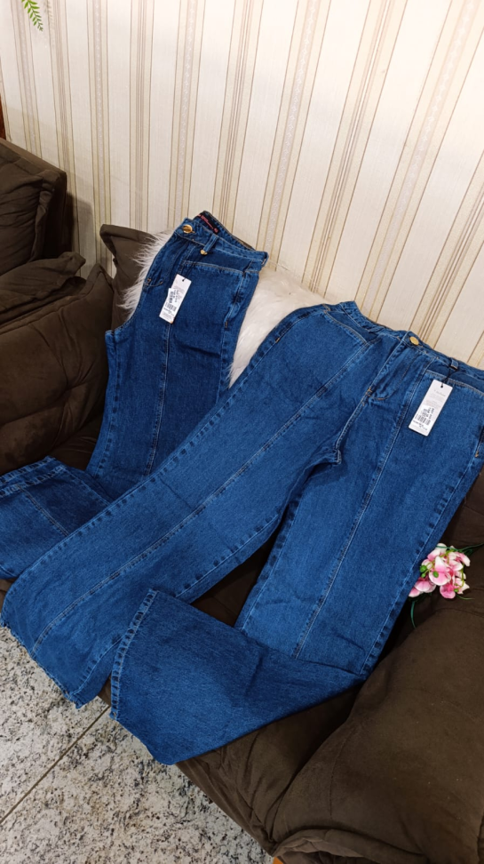 calça jeans wide leg 314