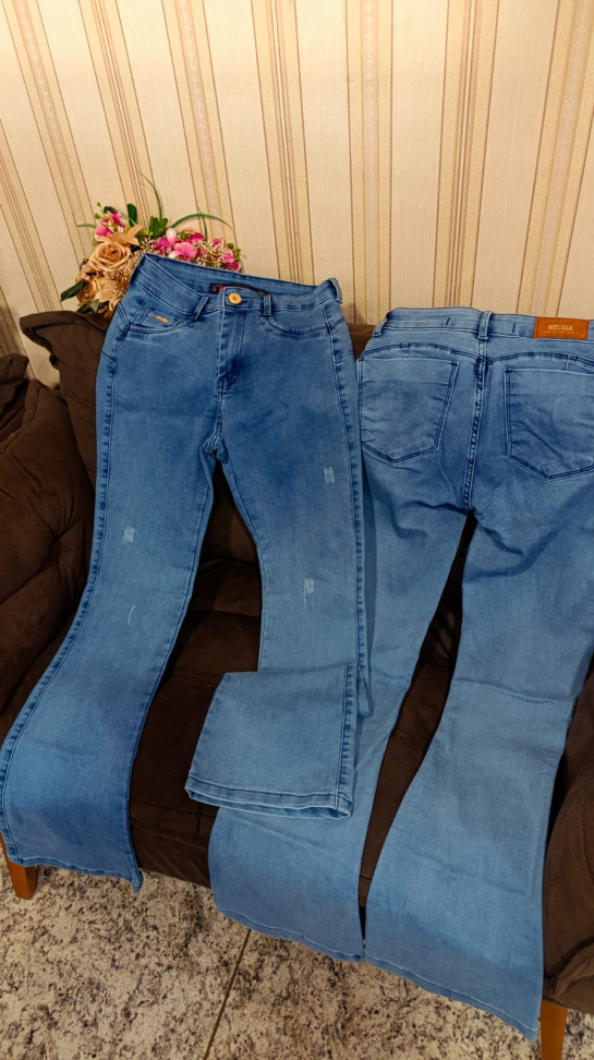 Calça jeans flare clara 434