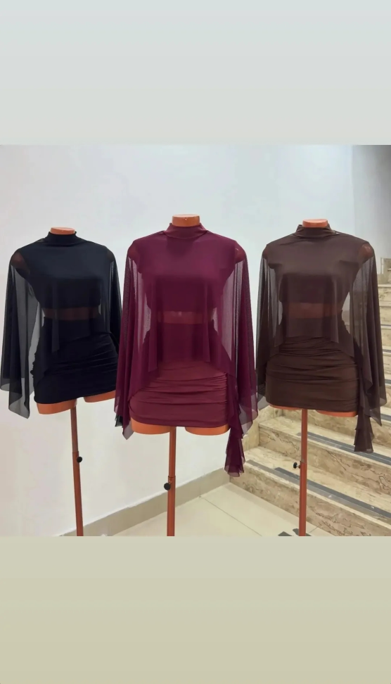 Conjunto capa de tule 780