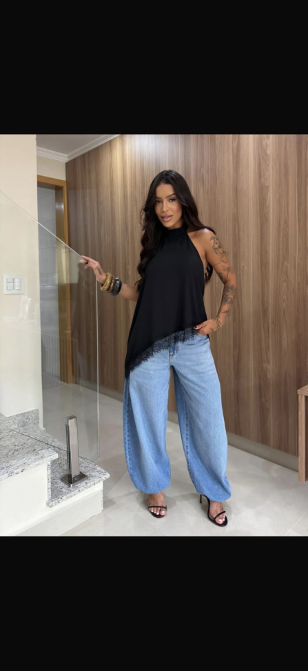 blusa crepinho renda 226