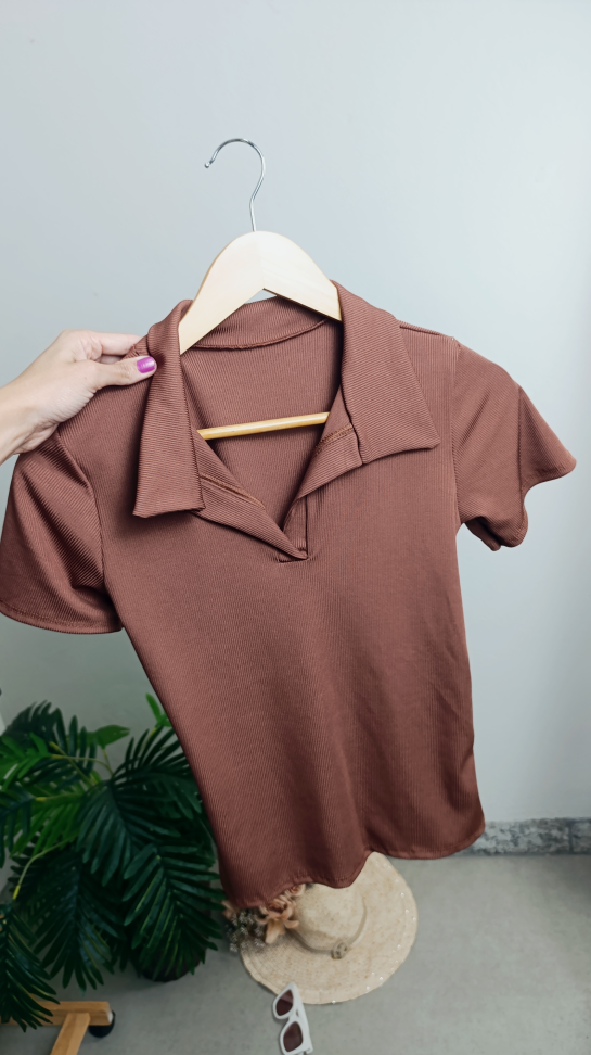 Blusa ribaninha gola polo 876 - #6