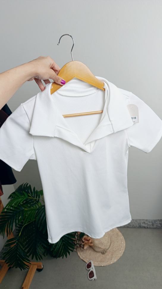 Blusa ribaninha gola polo 876 - #5