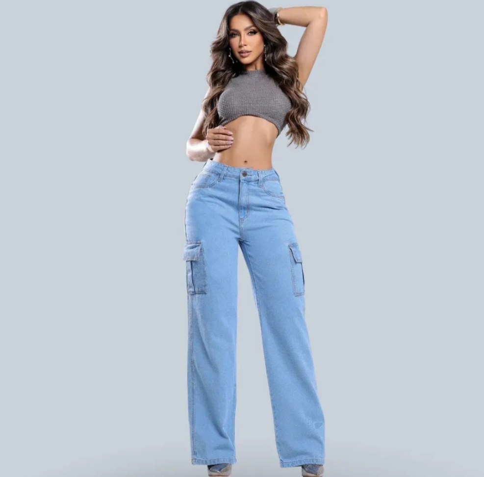 Calça cargo clara 833