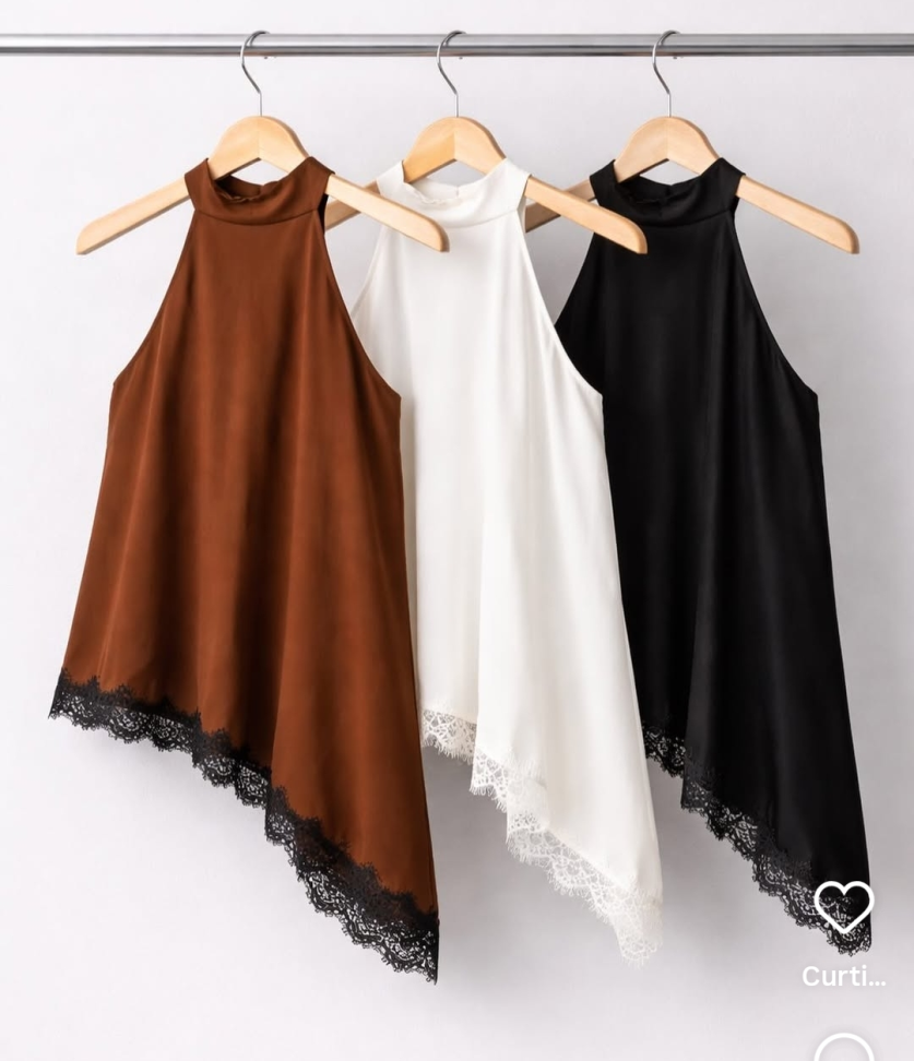 blusa crepinho renda 226 - #3