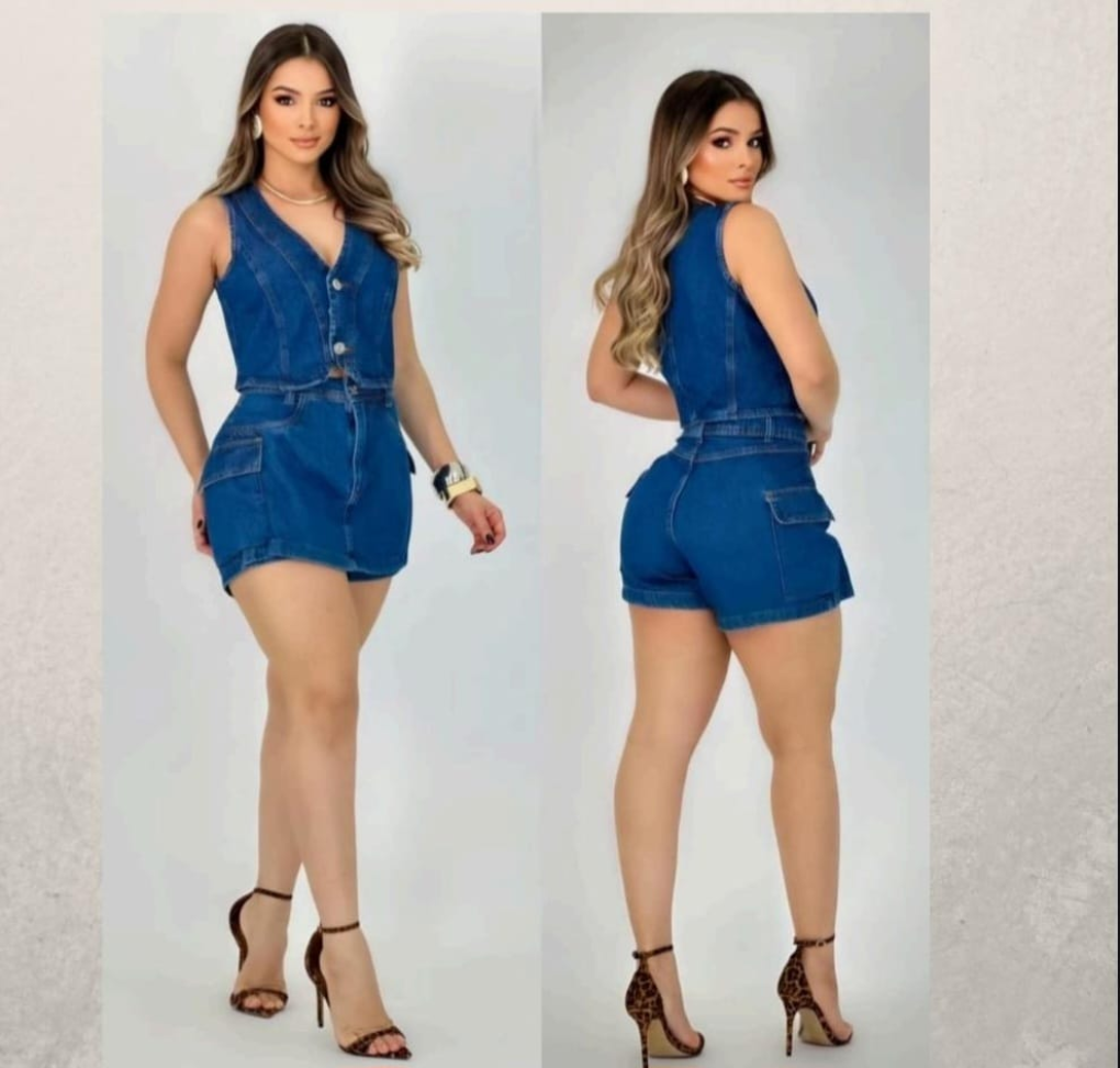 Conjunto jeans curto 307