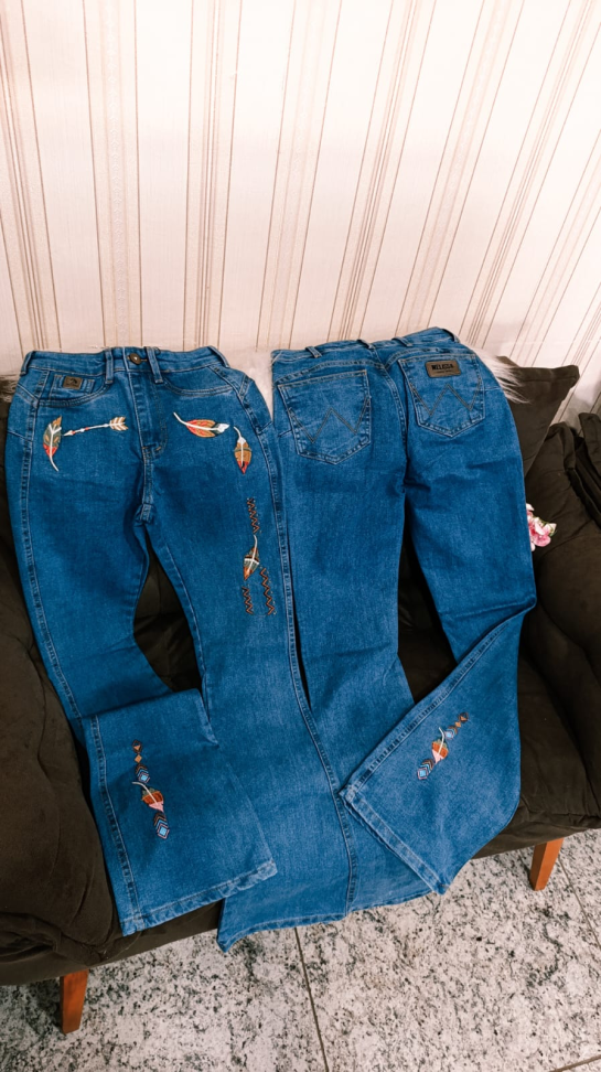 Calça jeans country flare 312