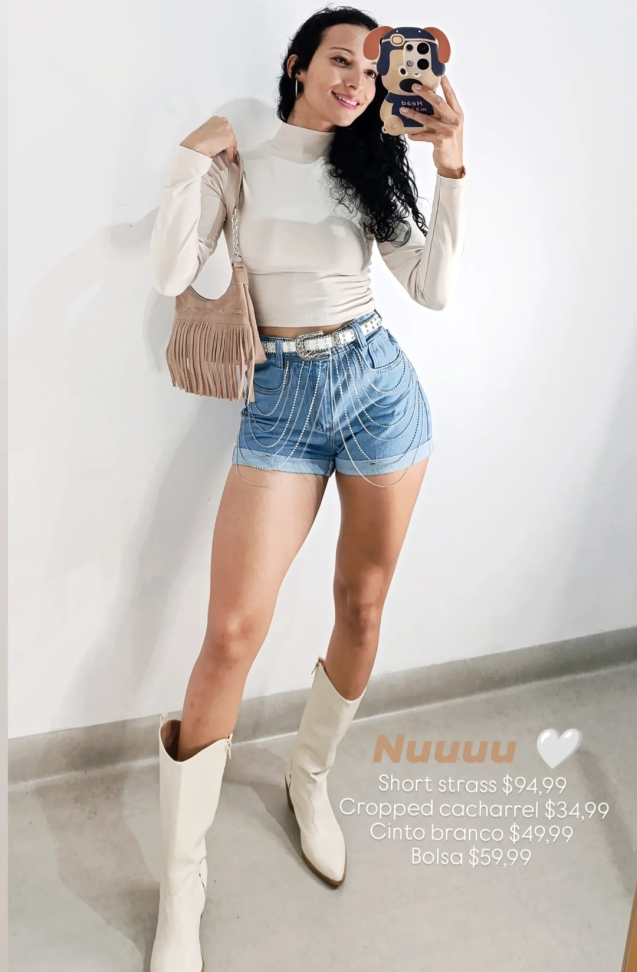 Short jeans strass 14076 - #3