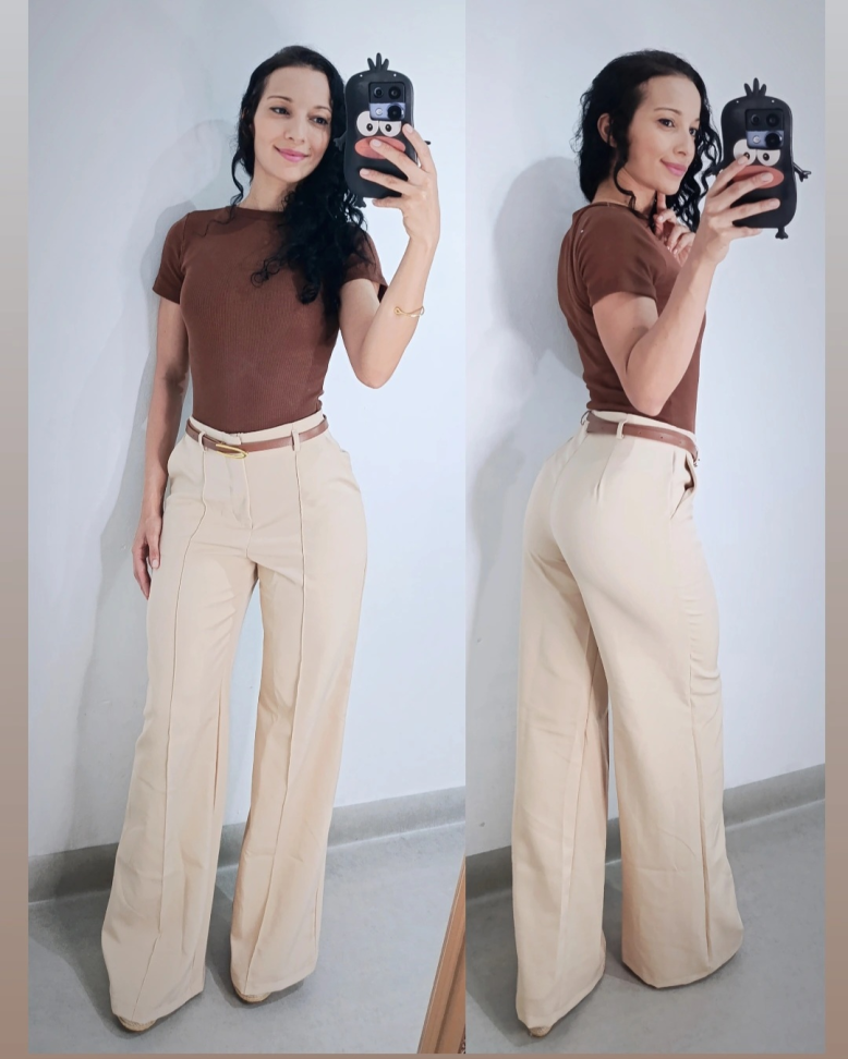 Calça pantalona alfaiataria com cinto 3485 - #2