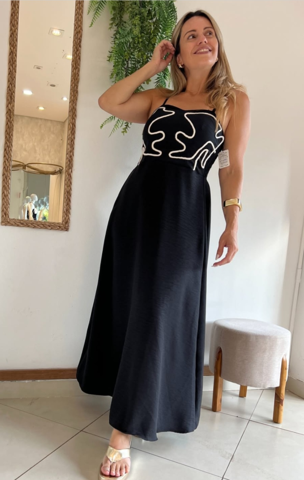 Vestido longo bordado 20001350 - #1