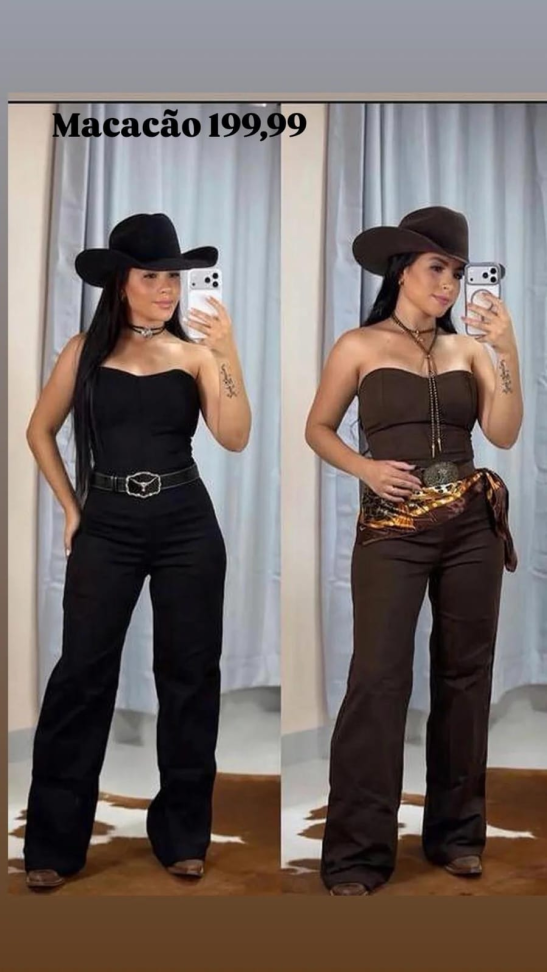 Macacão jeans tomara que caia 778