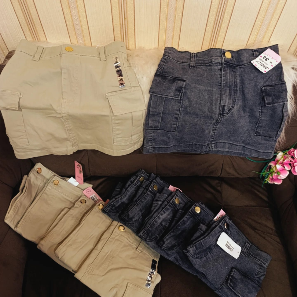 Saia cargo jeans 317
