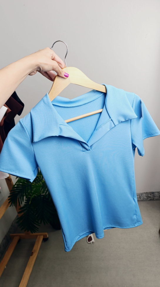 Blusa ribaninha gola polo 876 - #3