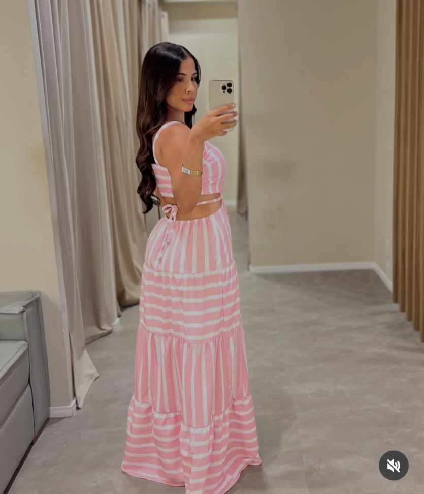Vestido longo listrado - #1