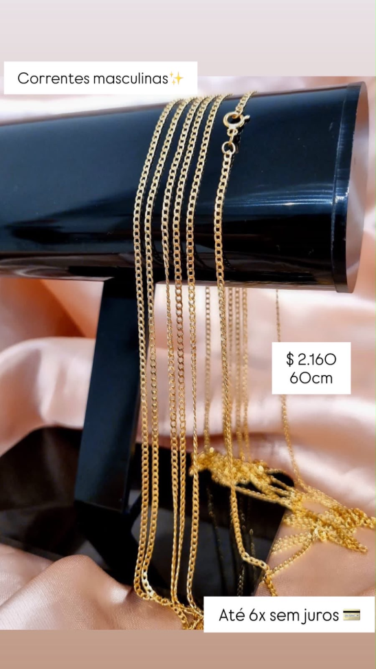 CORRENTES MASCULINAS 18K