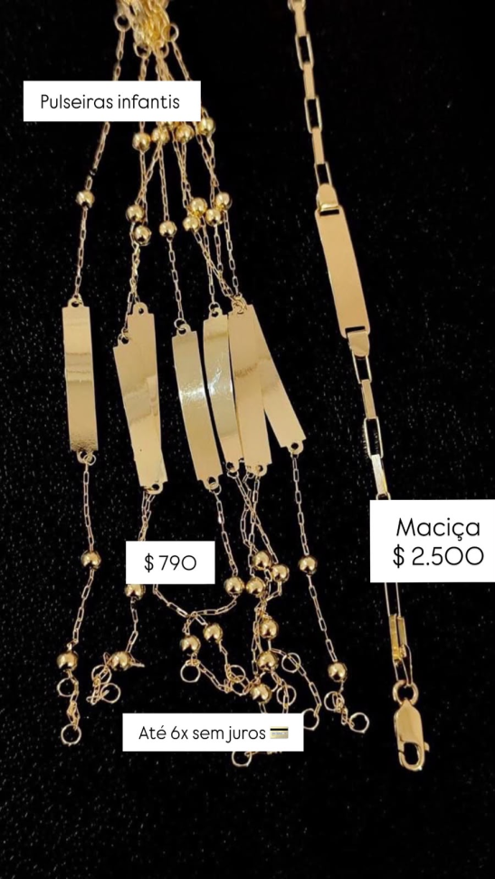 PULSEIRAS INFANTIS 18K