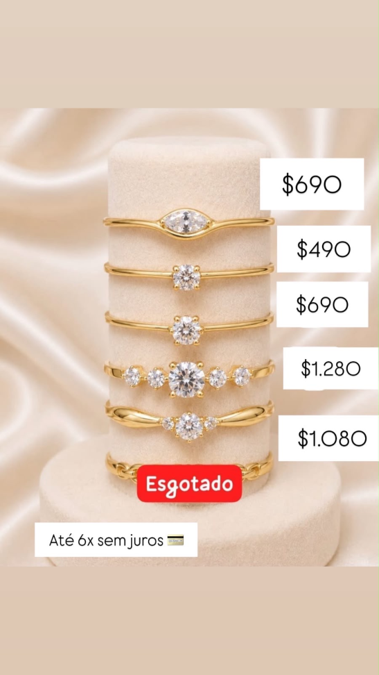 ANÉIS COM PEDRA