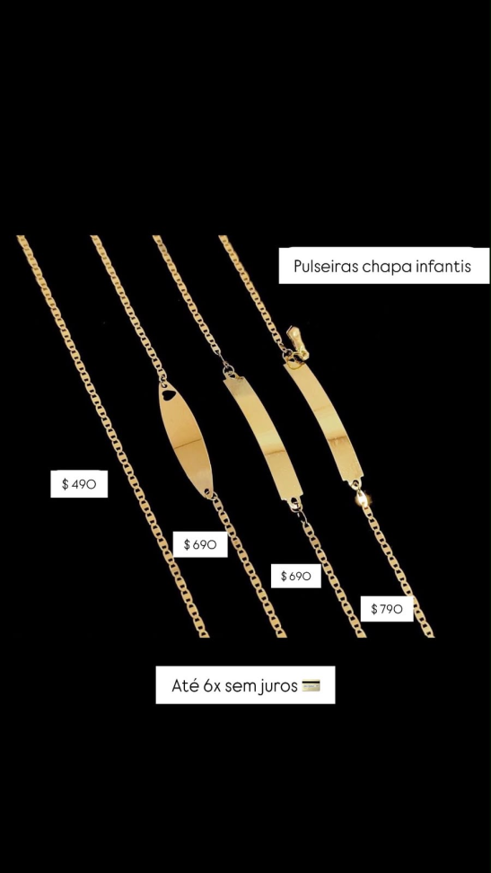 PULSEIRAS INFANTIS 18K