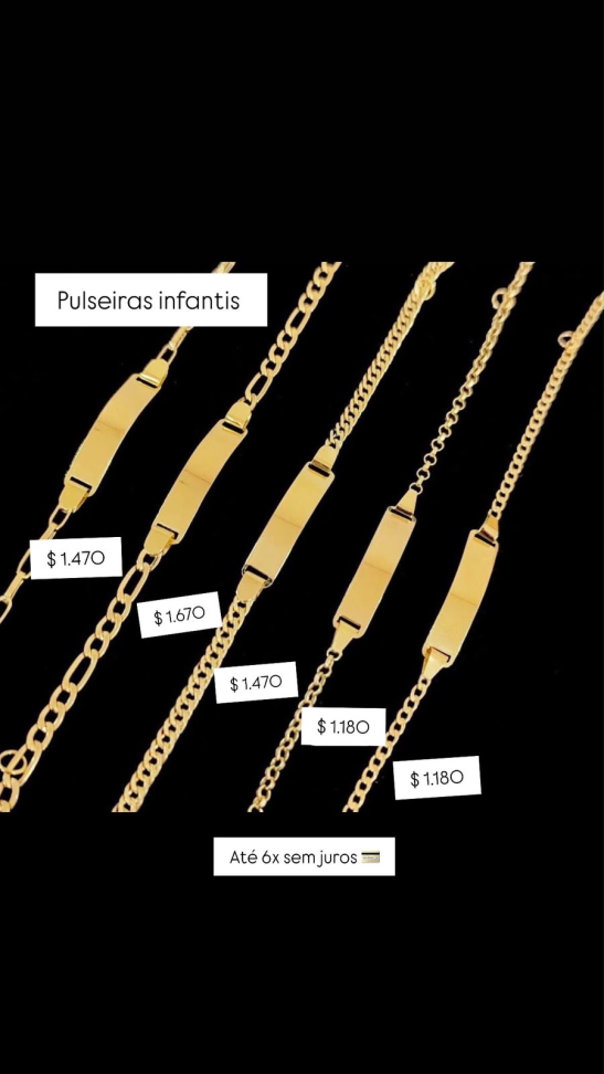 PULSEIRAS INFANTIS 18K
