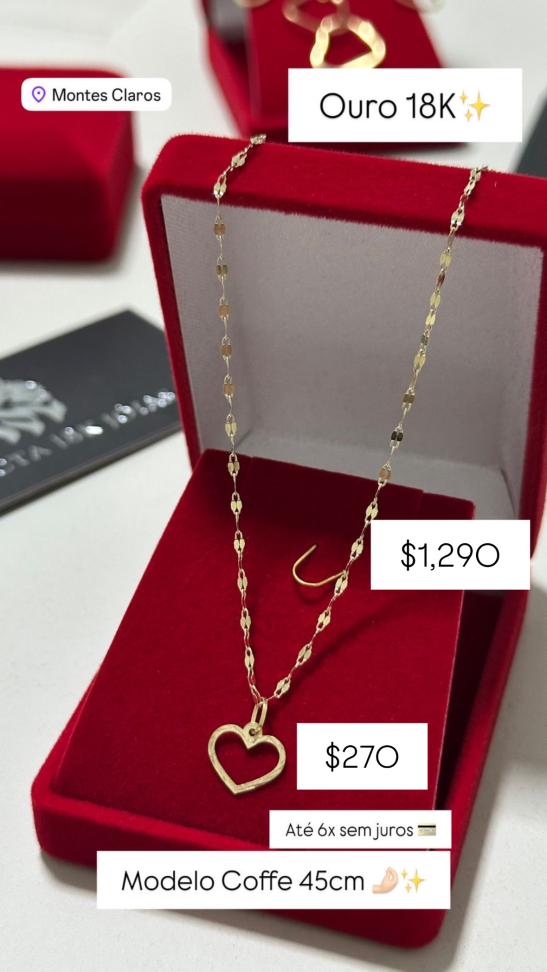 corrente feminina 18K