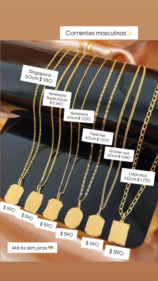 CORRENTES MASCULINAS 18K