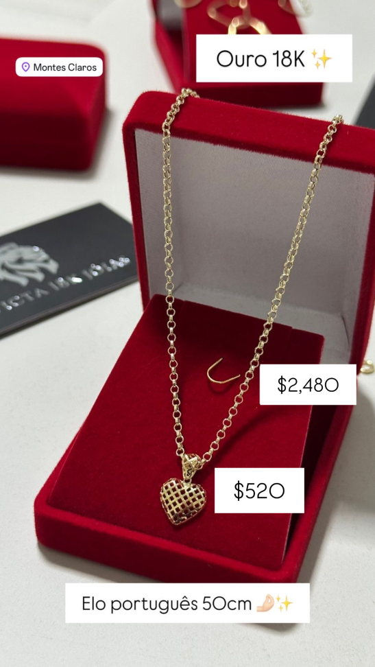 corrente feminina 18K