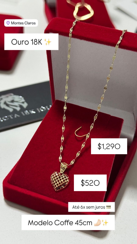 corrente feminina 18K