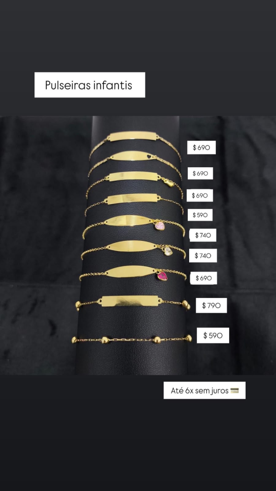 PULSEIRAS INFANTIS 18K