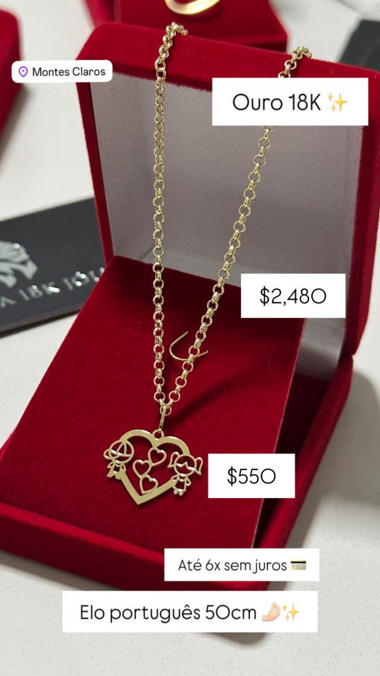 corrente feminina 18K