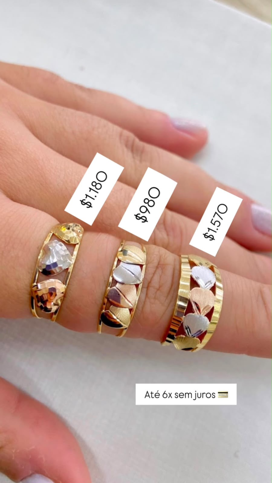 ANÉIS 3 OUROS