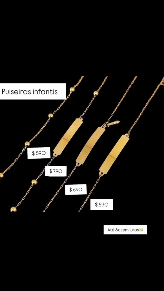PULSEIRAS INFANTIS 18K