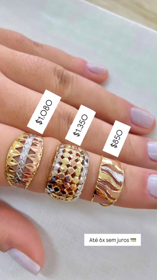 ANÉIS 3 OUROS