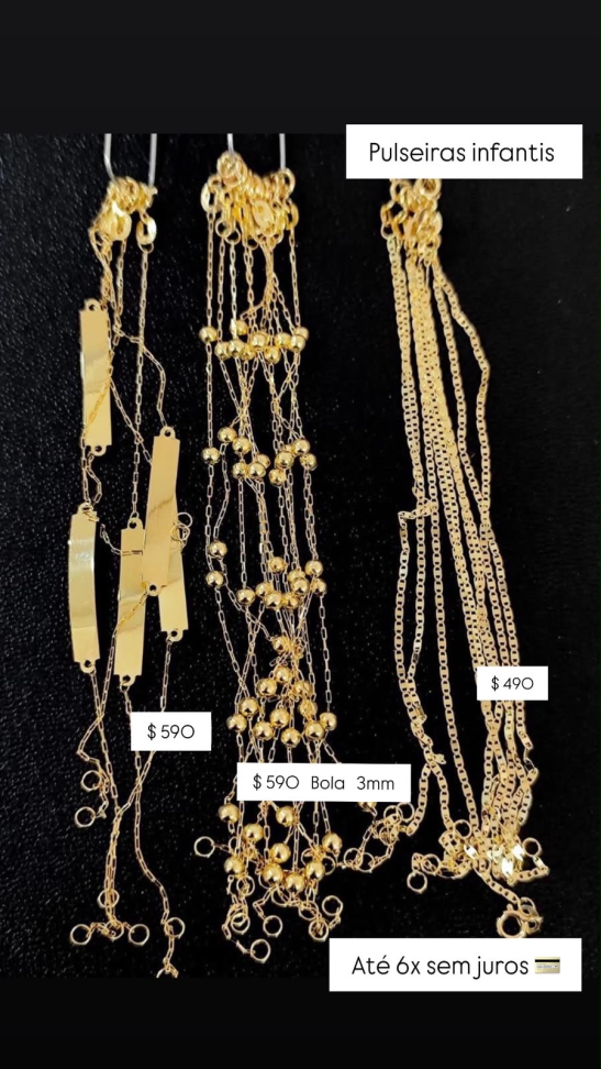 PULSEIRAS INFANTIS 18K