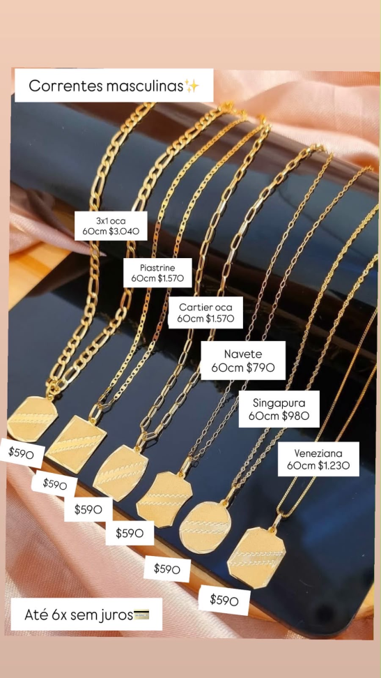 CORRENTES MASCULINAS 18K