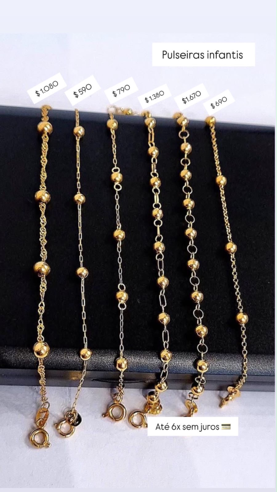 PULSEIRAS INFANTIS 18K