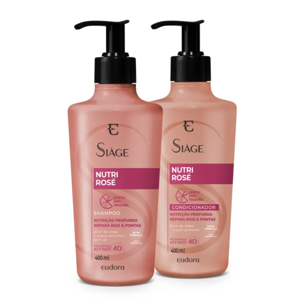 Combo Siàge Nutri Rosé: Shampoo 400ml + Condicionador 400ml