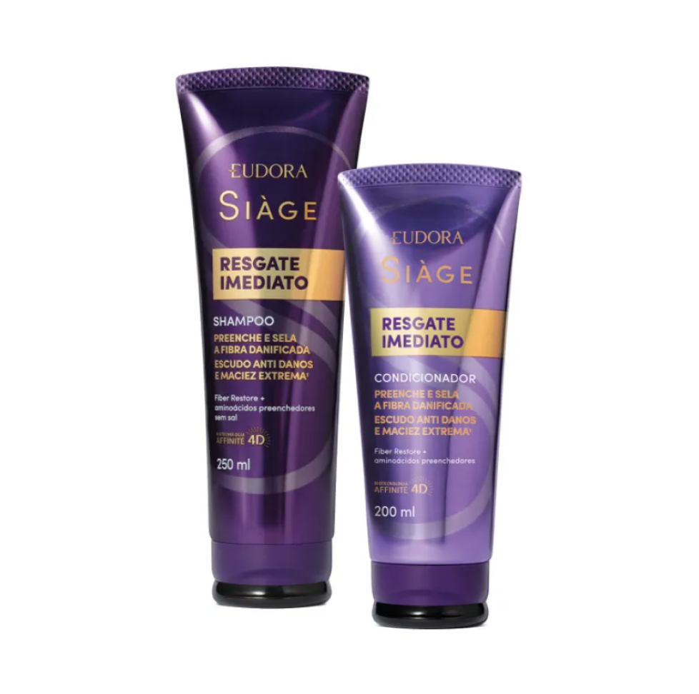 Combo Siàge Resgate Imediato: Shampoo 250ml + Condicionador 200ml