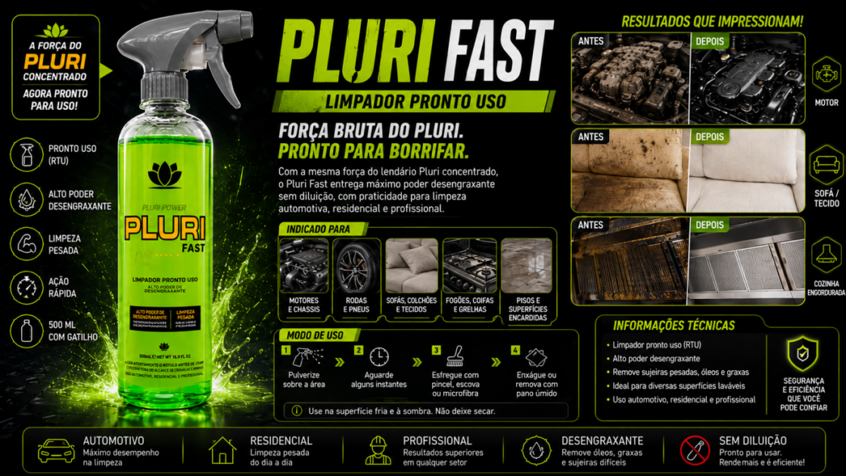 Limpador APC Pronto Uso Pluri Fast 500ml Easytech